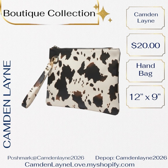 Camden Layne Handbags - Camden Layne Cow Print Handbag